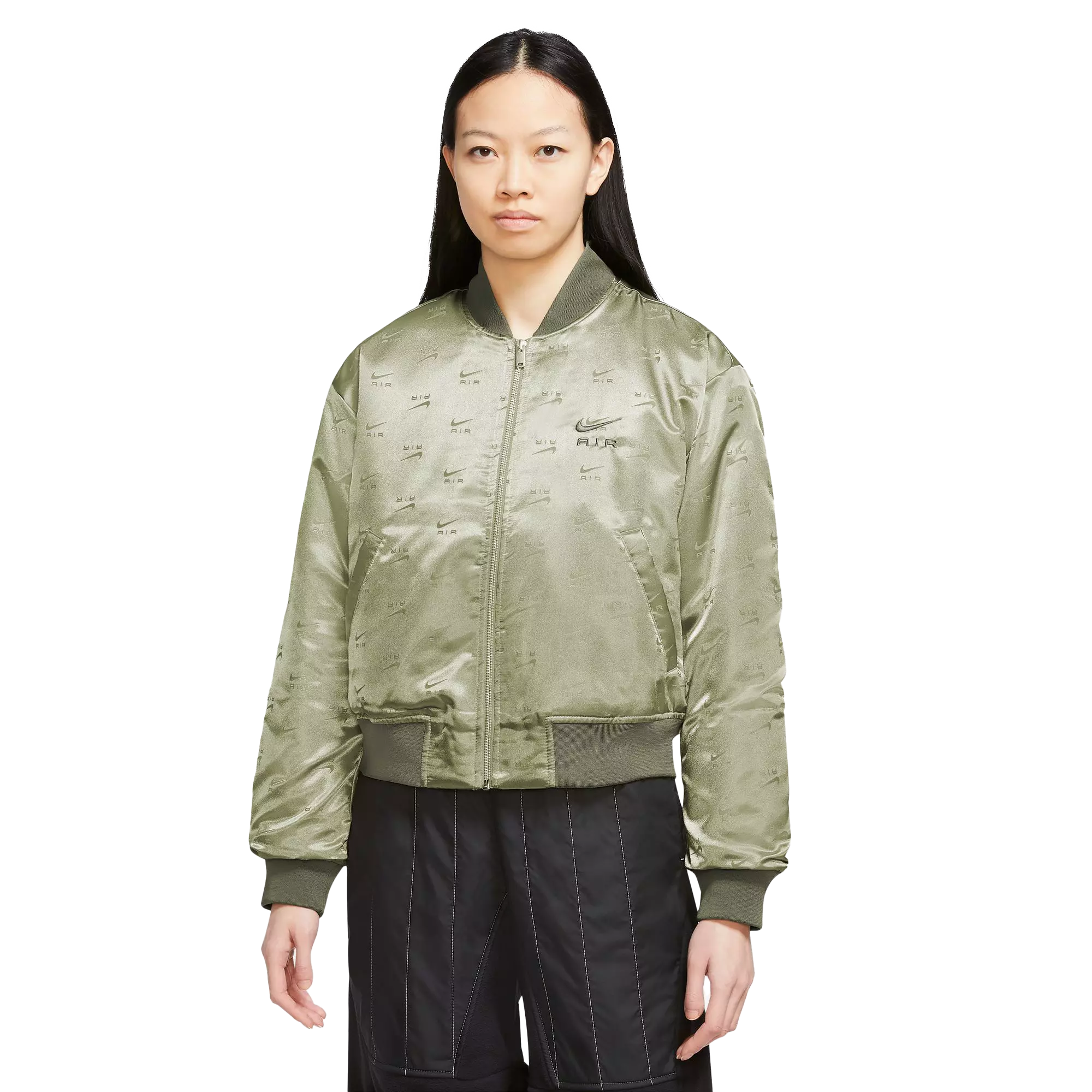 Nike olive bomber on sale jacket